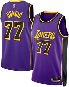 Los Angeles Lakers Luka Doncic ユニフォーム 77 Luka Doncic #77 Men's Los Angeles Lakers Gold Jersey Size Large